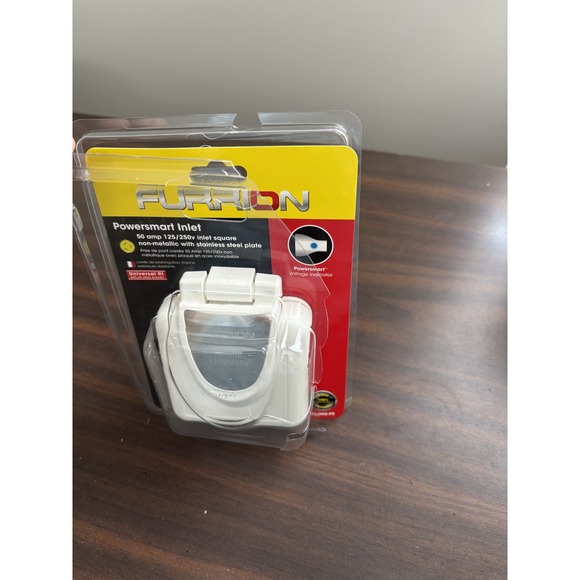 Furrion Powersmart Inlet 50 Amp 125V/250V Square RV Marine Stainless Plate New - Picture 2 of 5